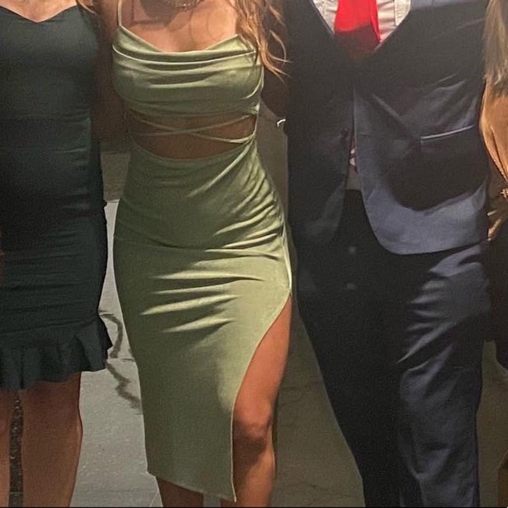 Olive Cut out Dress